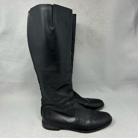 BARNEYS NEW YORK  Riding Boots Black Leather size EU 37/US 7 made in Italy - Picture 3 of 13